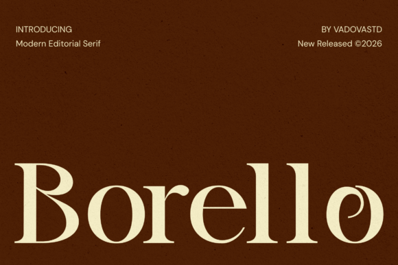 Borello: A Refined Serif Typeface for Thoughtful Branding