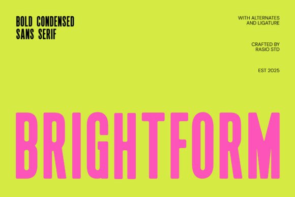 Brightform: A Bold Sans Serif Font for Standout Branding
