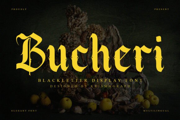 Bucheri: A Bold Blackletter Font for Impactful Web Headlines