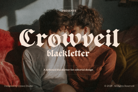 Crowveil Blackletter: A Sophisticated Gothic Font for Handmade Makers