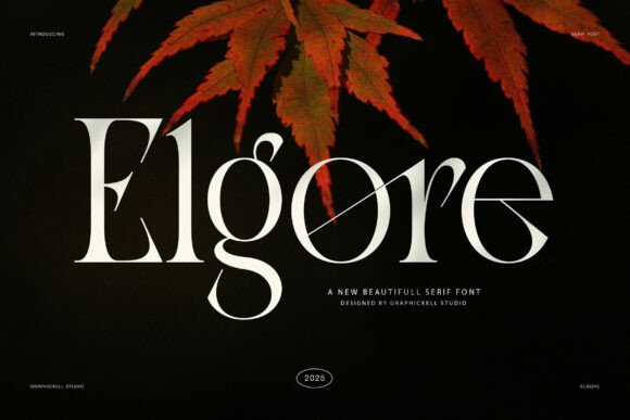 Elgore: A Serif Display Font for Editorial Elegance
