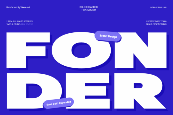 Fonder: A Bold Sans Serif Display Typeface for Digital Impact