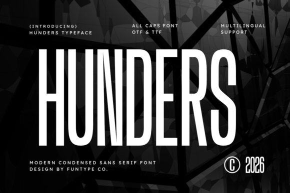 Hunders: A Bold, Modern Sans Serif Font for Your Brand