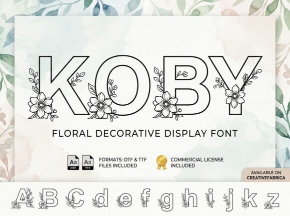 Koby: A Decorative Display Font That Commands Attention Online