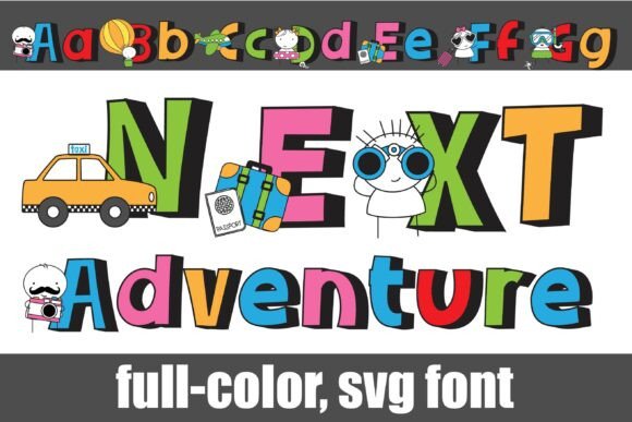 Next Adventure: A Playful Color Font for Memorable Branding