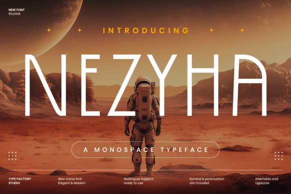 Nezyha: A Futuristic Monospaced Typeface for Campaign Clarity