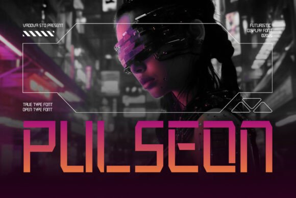 Pulseon: A Futuristic Display Font for Standout Branding