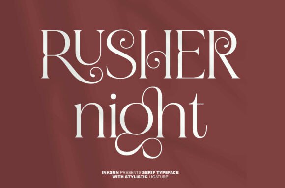 Rusher Night: A Serif Typeface for Editorial Elegance