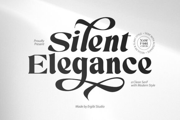Silent Elegance: A Modern Serif Typeface for Thoughtful Branding