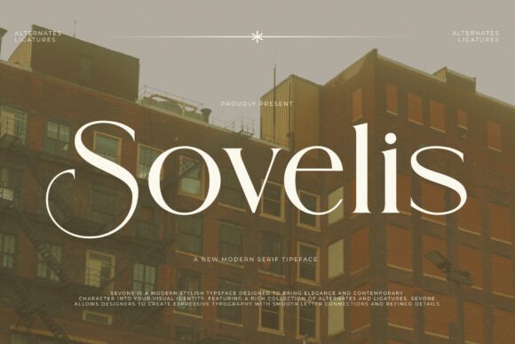 Sovelis: A High-Contrast Serif Font for Modern Brand Identity
