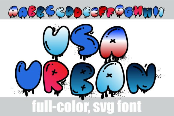 Usa Urban Art: A Bold, Colorful Font for Small Business Branding